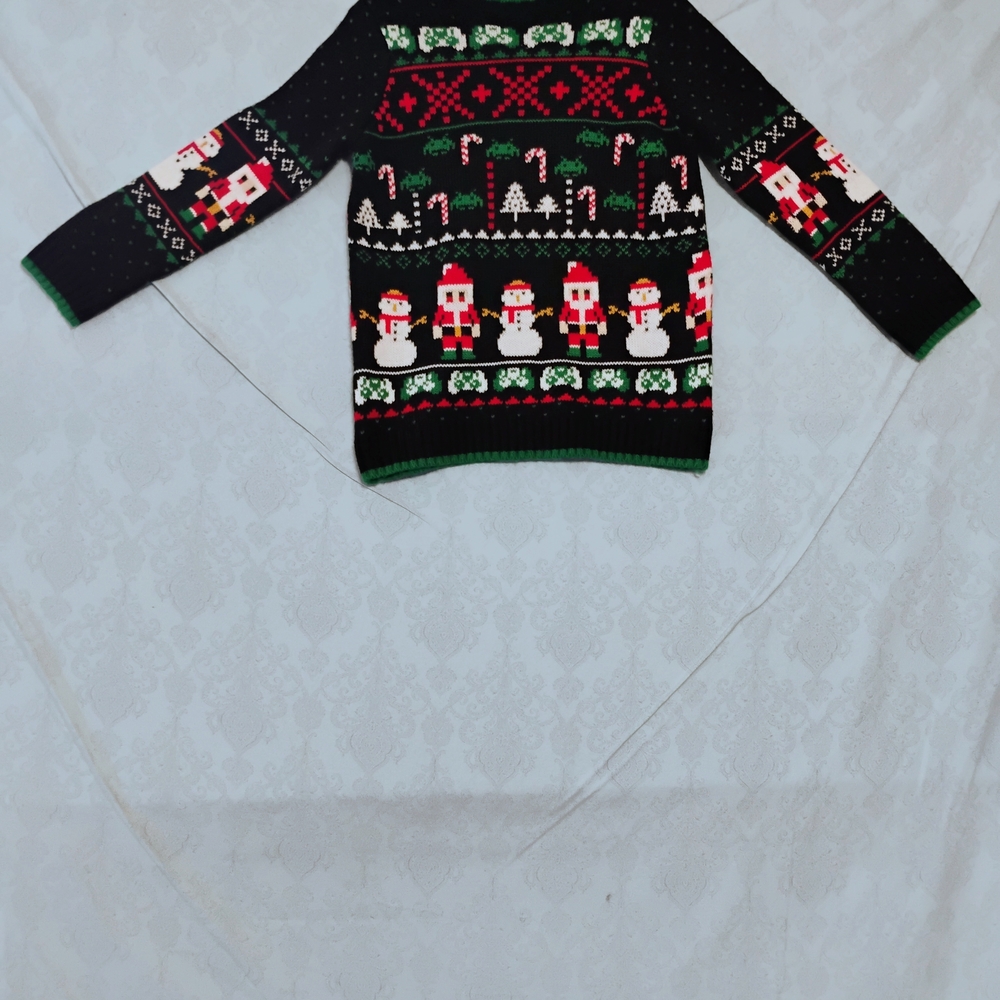 Holiday Time Festive Black and Red Kids Sweater